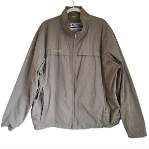 columbia men’s XXL windbreaker jacket olive green khaki casual XXL